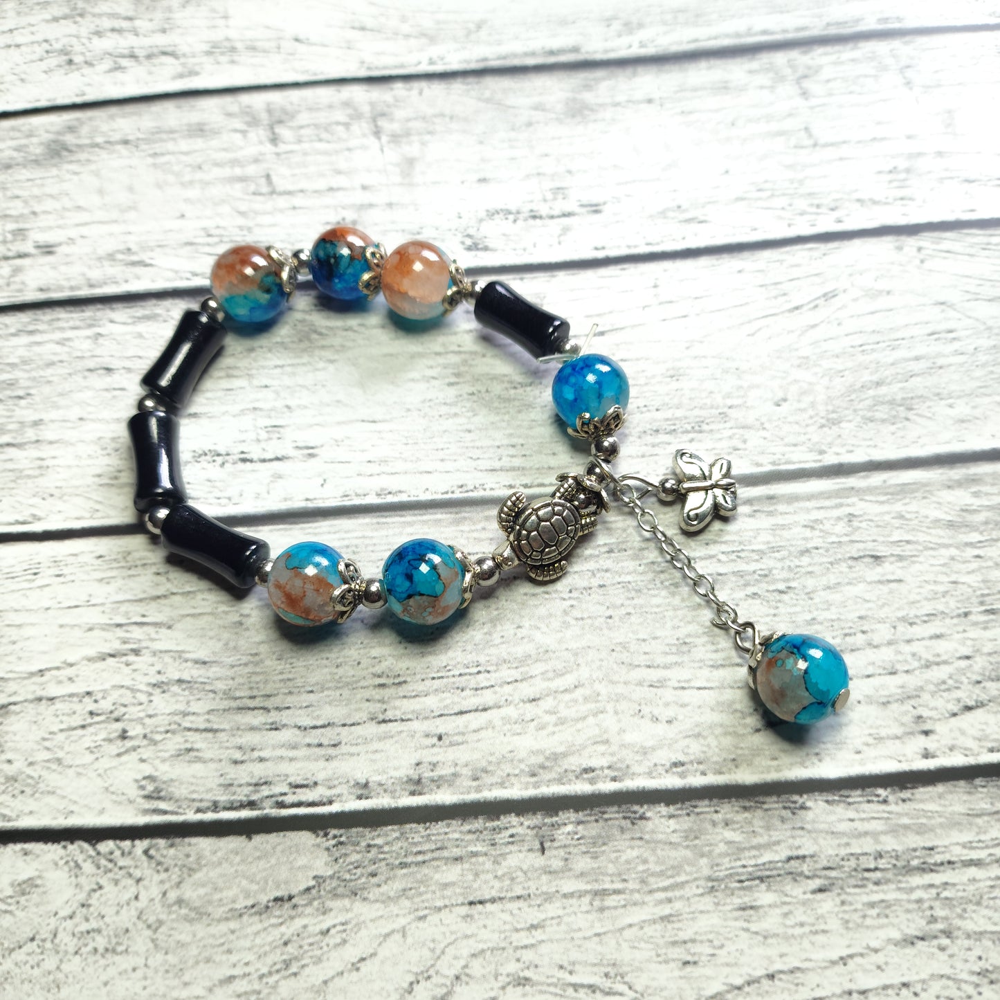 Black and Blue Beauty Bracelet
