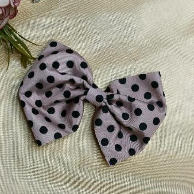 Bollywood Bows Korean Clip Polka Dot Purple