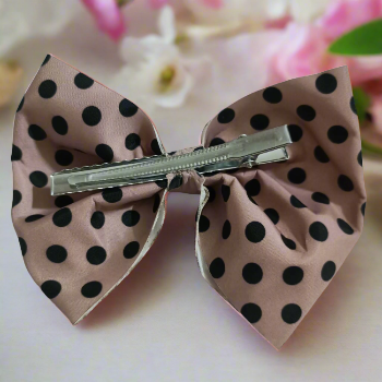 Bollywood Bows Korean Clip Polka Dot Purple