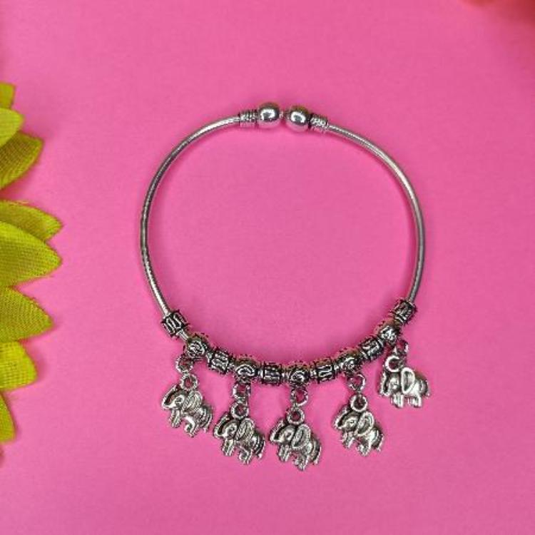 Oxidised Chandni Charms Bracelet