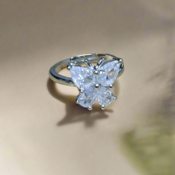 Anti Tarnish Korean Crystal Butterfly Elegance Ring