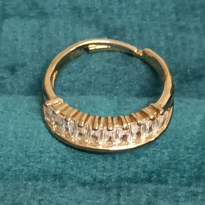 Anti Tarnish Korean Crystal Ring (Rose Gold)