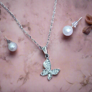 Crystal butterfly Jewellery Set