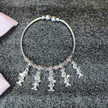 Oxidised Dainty Dazzle Charm Bracelets