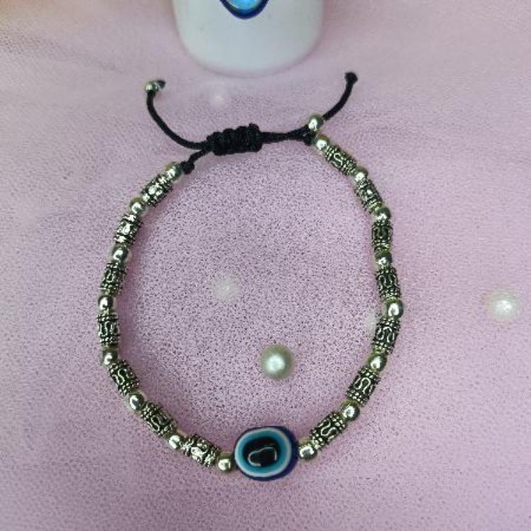 Oxidised Evil Eye Bracelet
