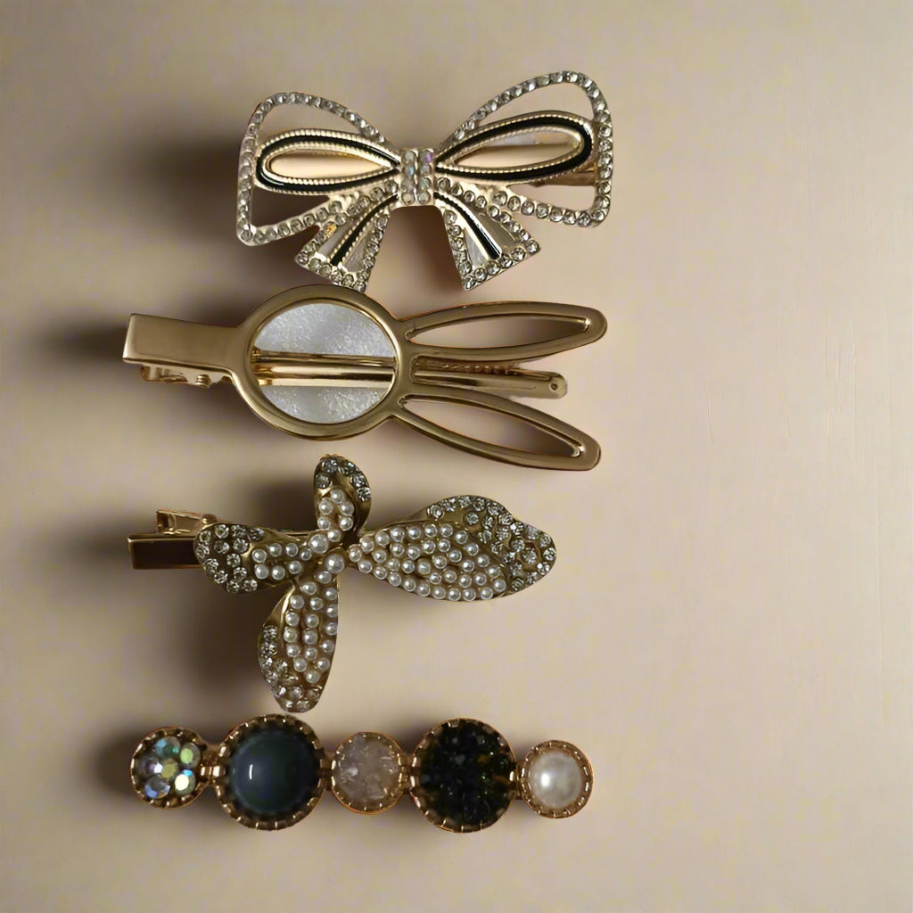 Korean Gold Tone Hair Clip Set_Combi-12