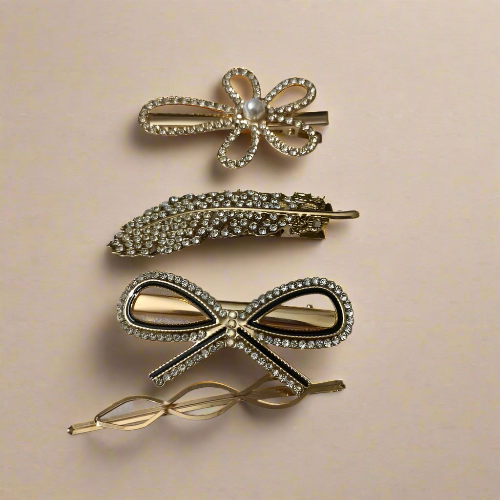 Korean Gold Tone Hair Clip Set_Combi-11