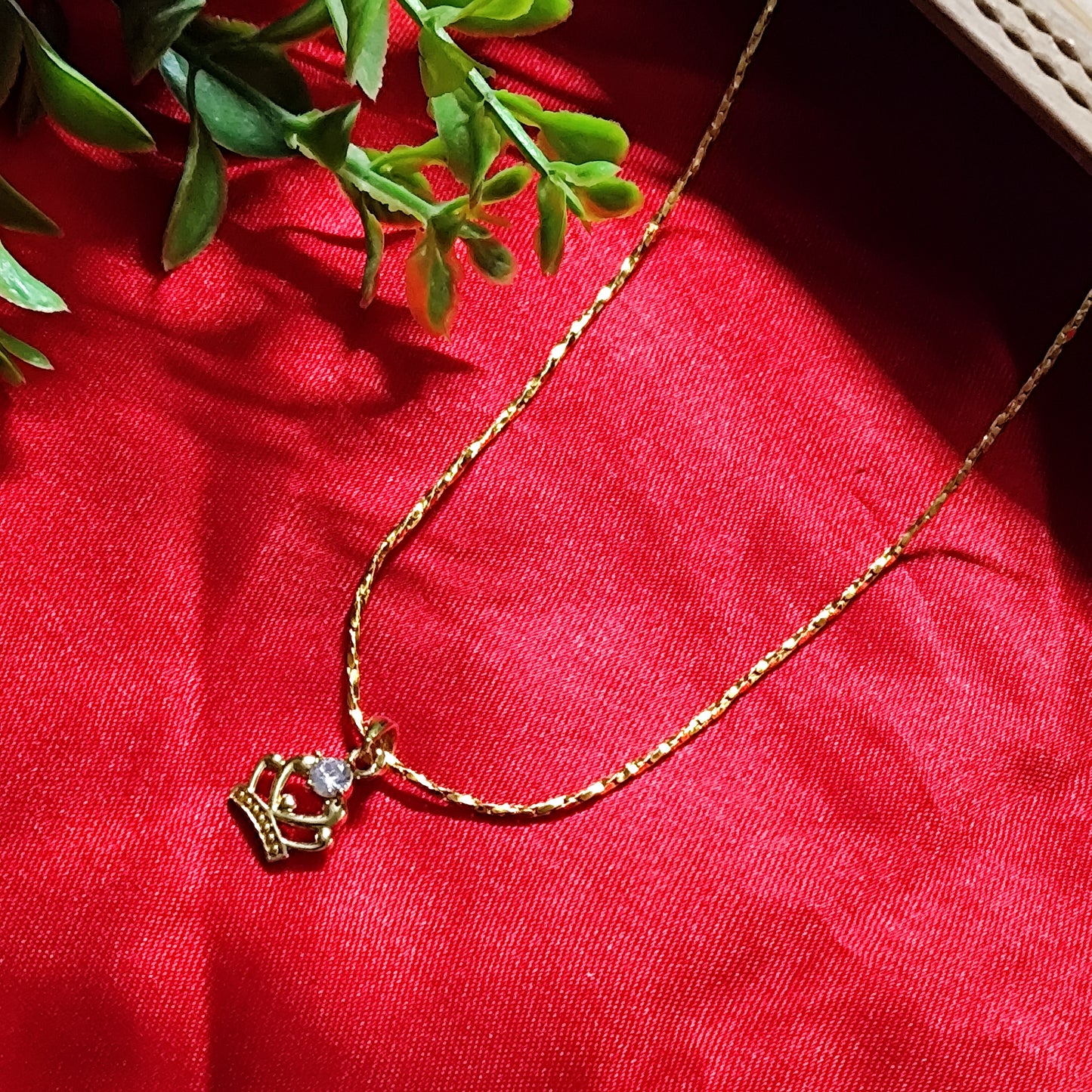 Golden Crown Jewel Chain Necklace