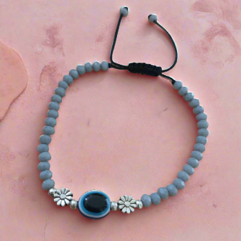 Grey Evil Eye Trendy Bracelet