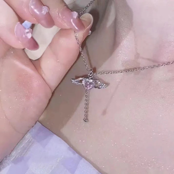 Heart Shaped Wing Necklace