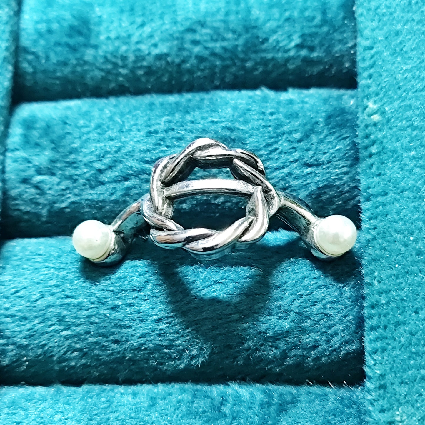 Twisted Pearl Promise Ring