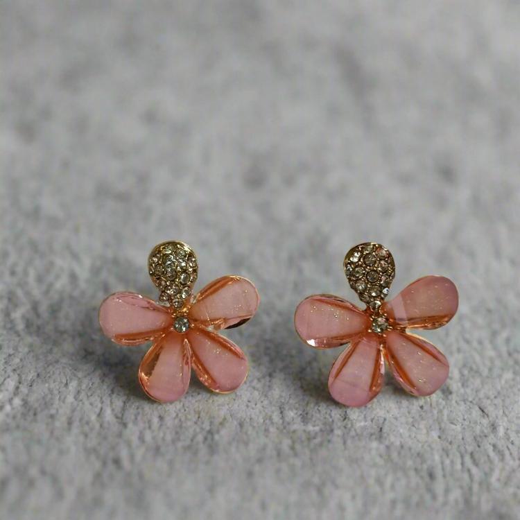 Light pink statement earrings new arrivals
