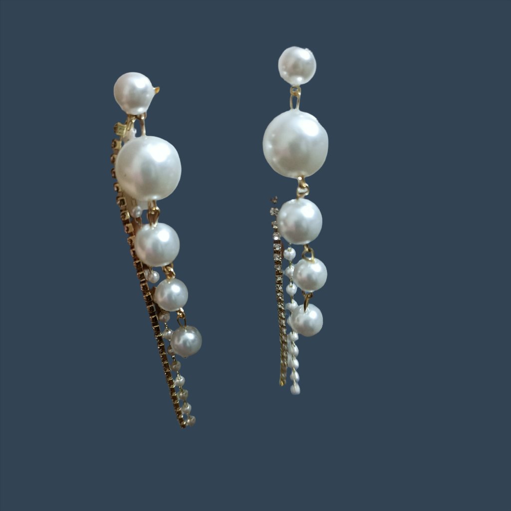 Long Pearl Dangle Tassel Trendy Korean Fashion Earrings