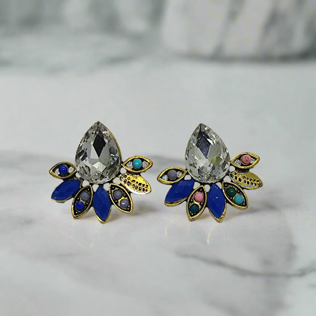 Mayura Pankh Zirconia Studs Earrings