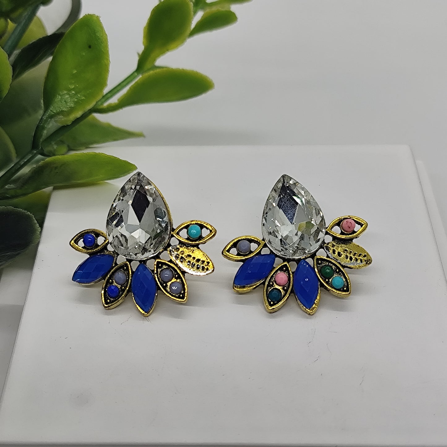 Mayura Pankh Zirconia Studs Earrings