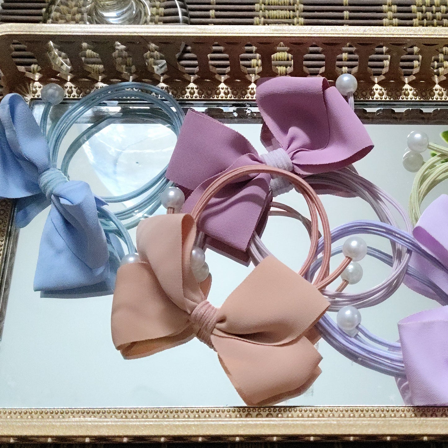 Multicoloured Bow Elastic Bands (Pack of 5)