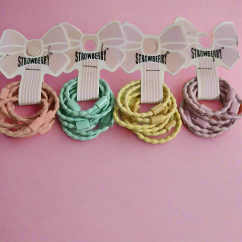 Multicoloured Elastic Bands (Pack of 4)