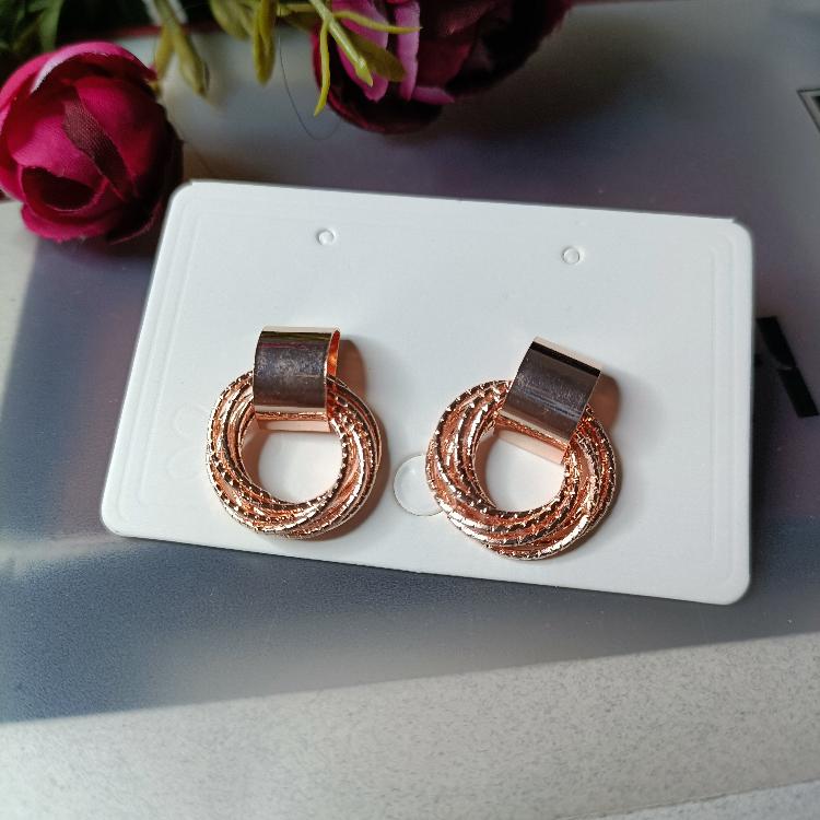 Multilayer Circular Stud Statement Trendy Korean Fashion Earrings