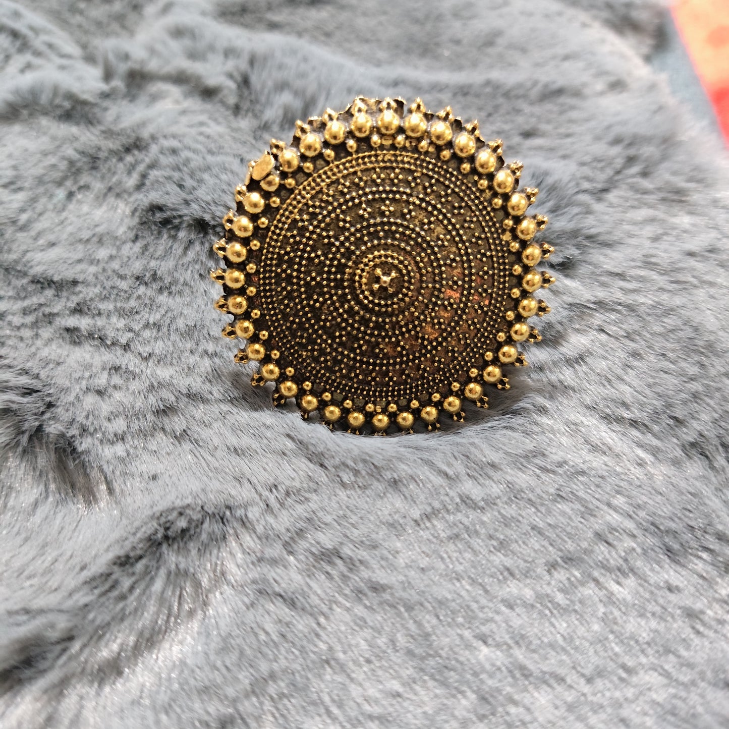 Golden Antique Mandala Ring
