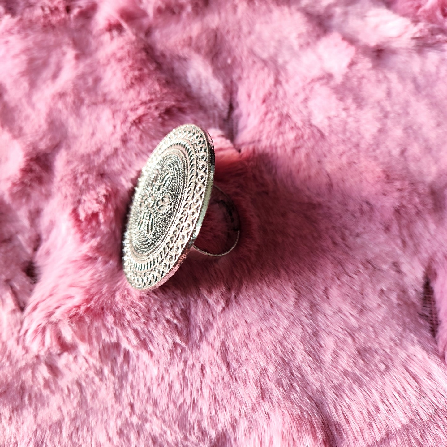 Silver Antique Daisy Ring