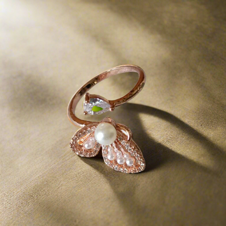 Rose Gold adjustable Butterfly Delight ring