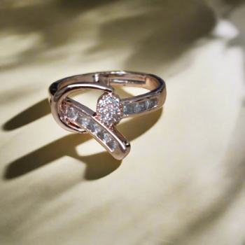 Anti Tarnish Korean Rose Gold Radiance ring