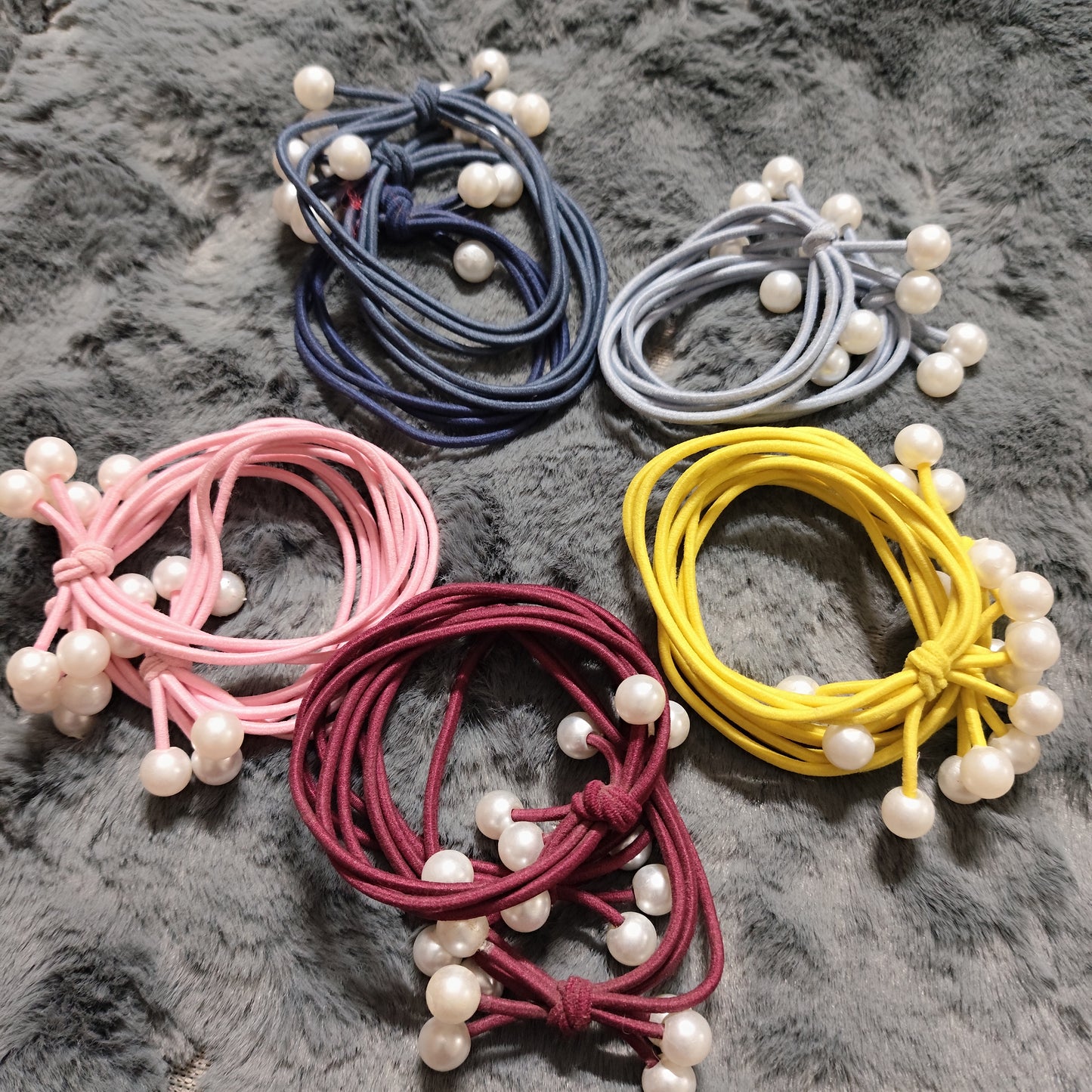 Royal Pearl Ponytail Holders (Pack of 6)