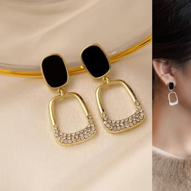 Sparkling Square Drop Korean Fashion Earrings