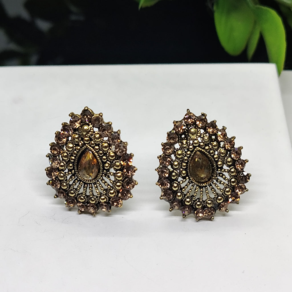 Teardrop Zirconia Studs Earrings