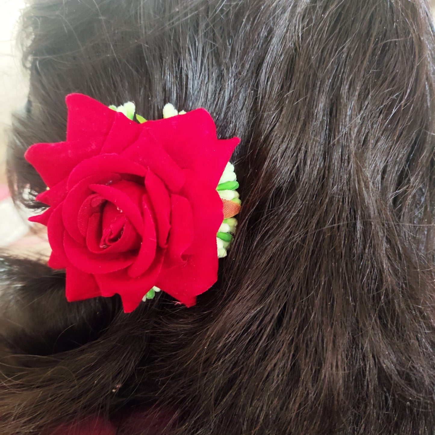 Red Rose Hair Clip