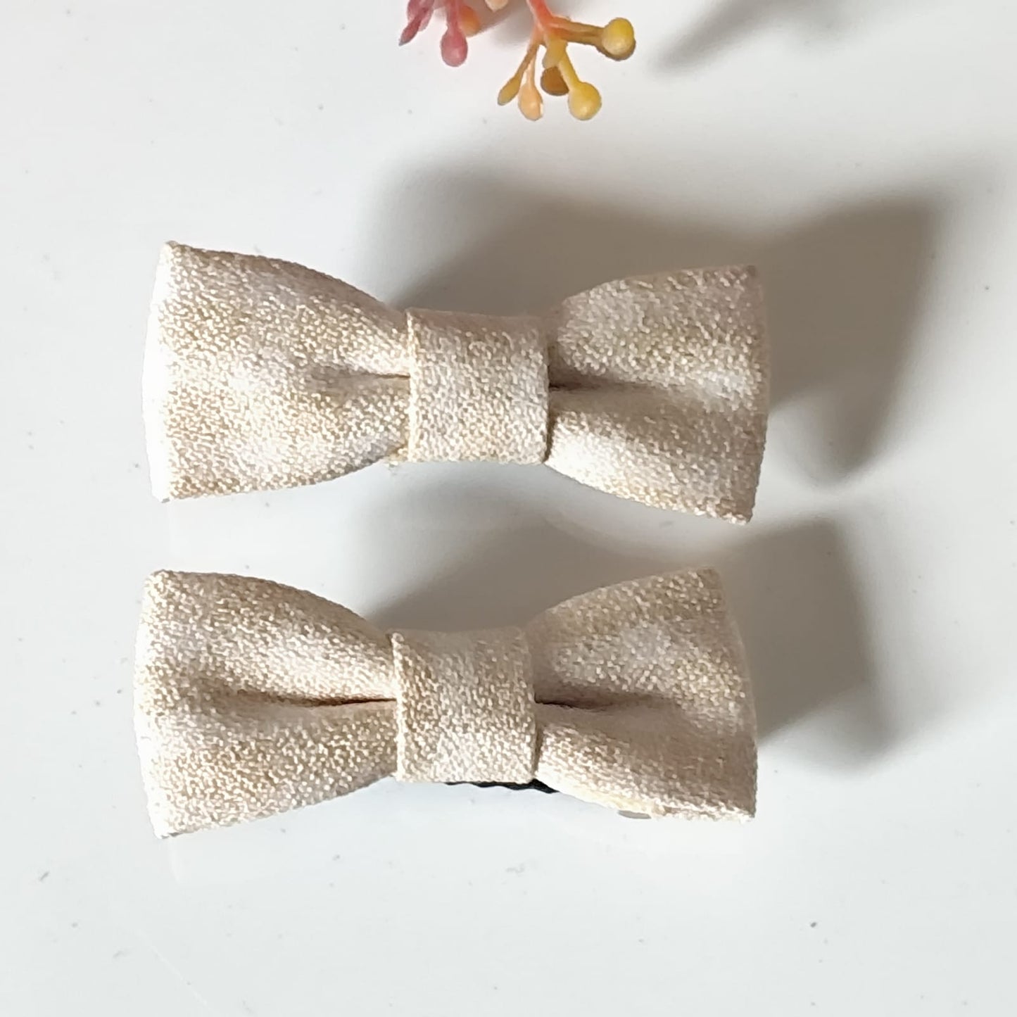 Denim Bow Clips