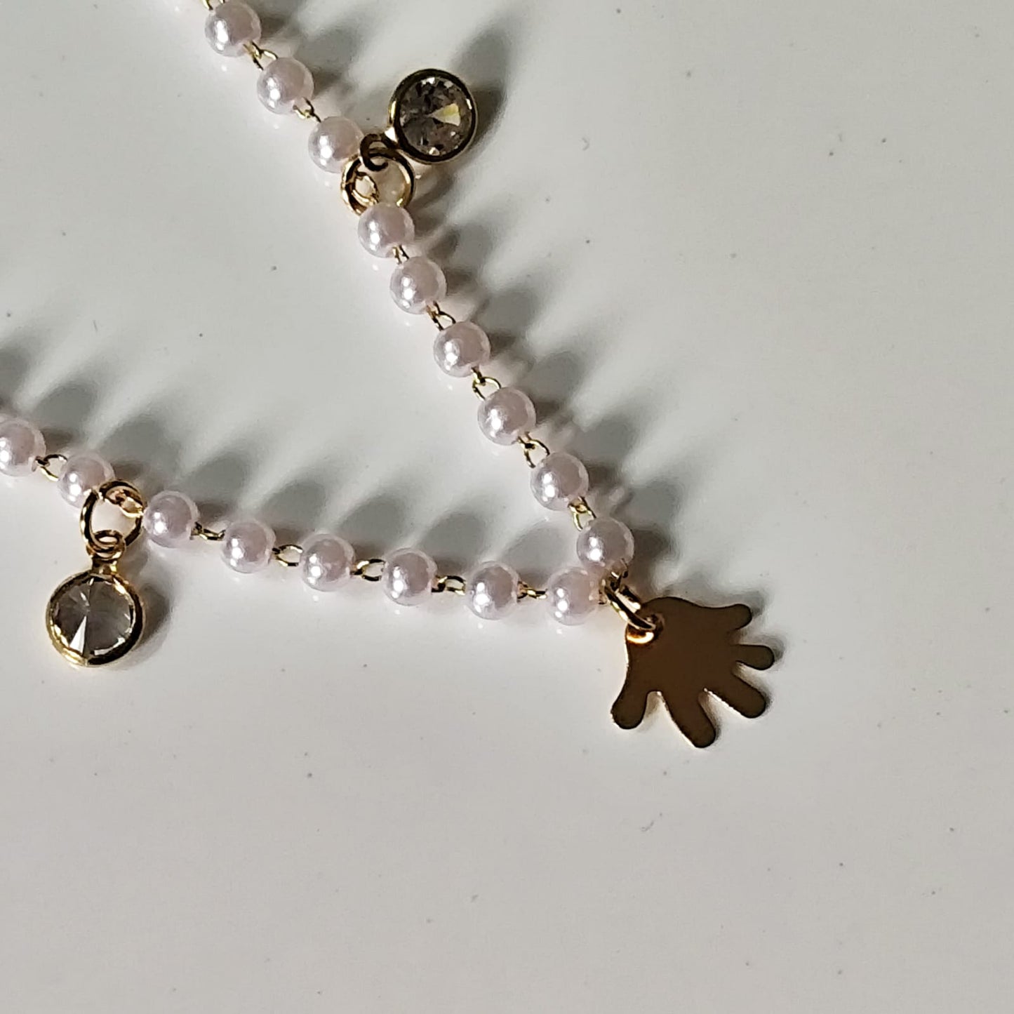 Boho Style Pearl Golden Anklet