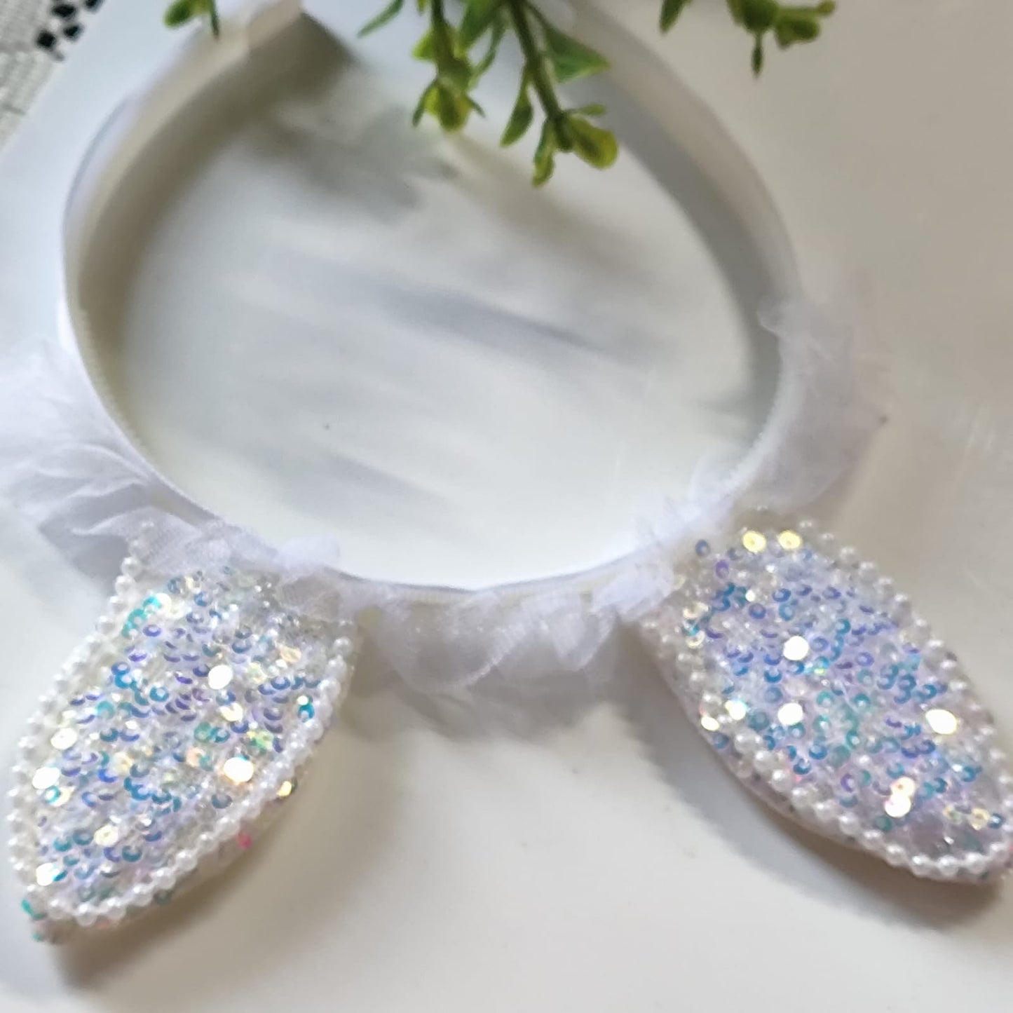 White Cute Bunny Hairband