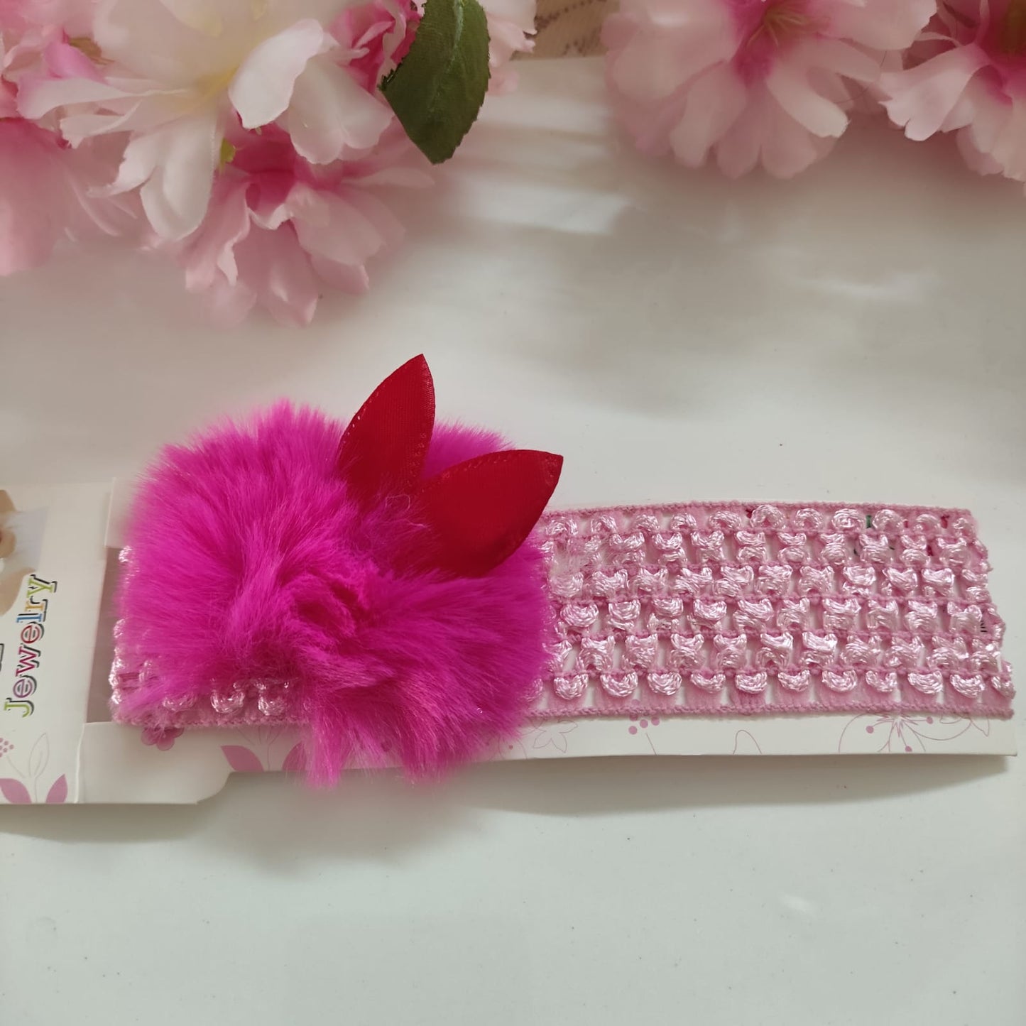 Pink Little Furry Soft Hair Band