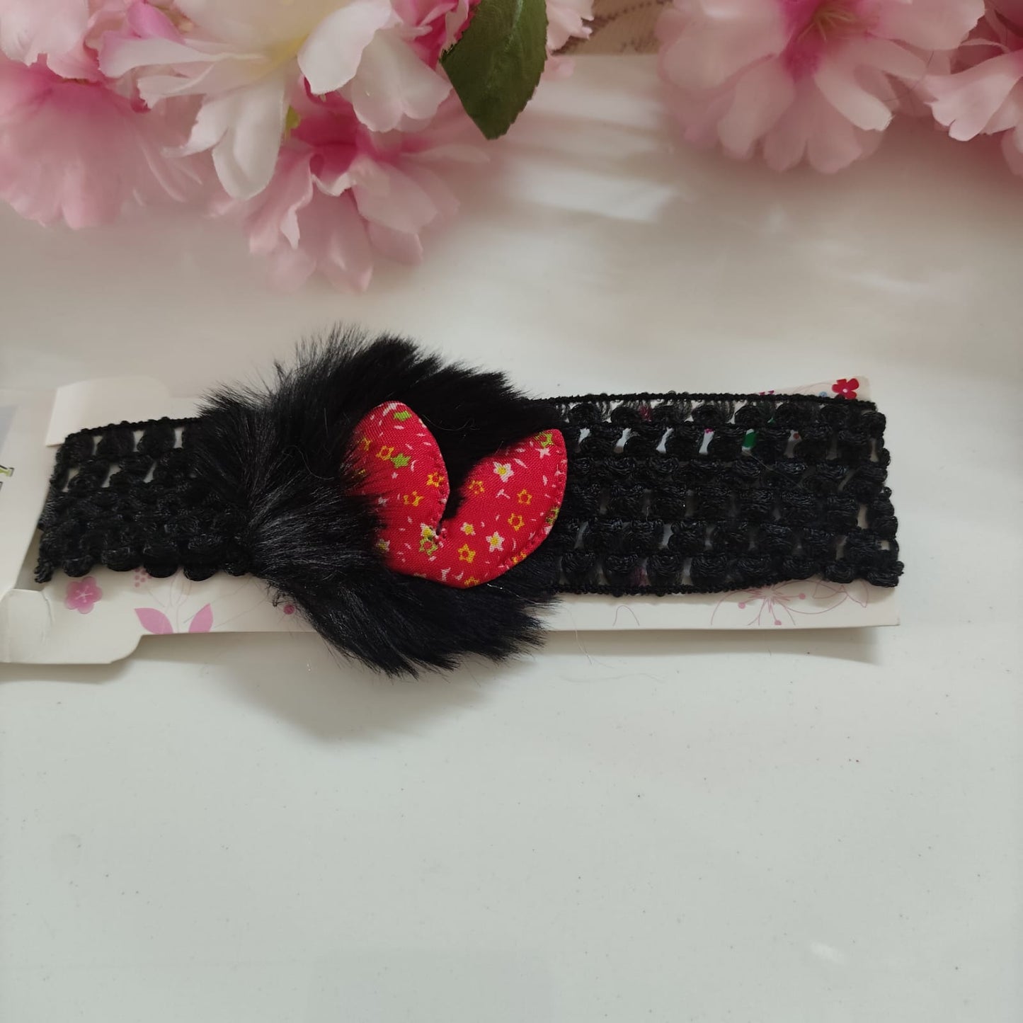 Black Little Furry Soft Hair Band