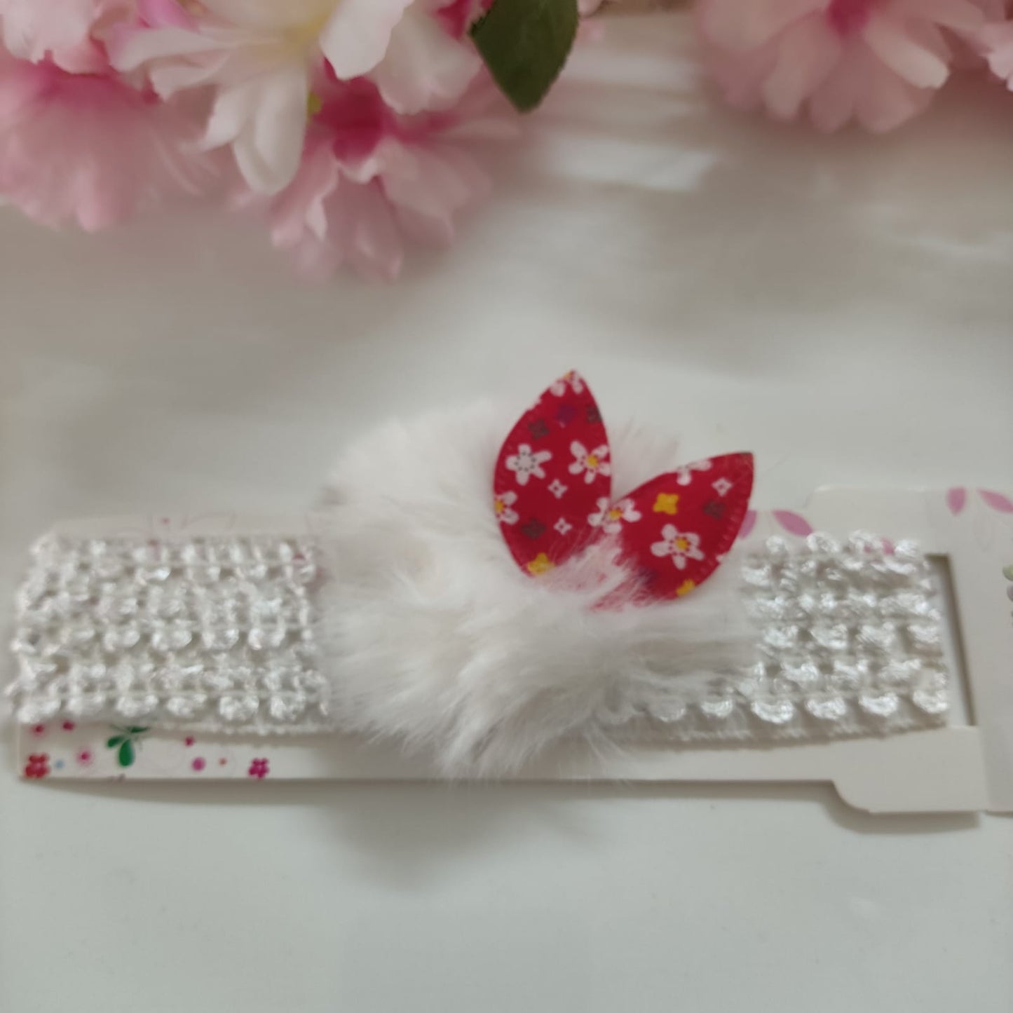 White Little Furry Soft Hair Band