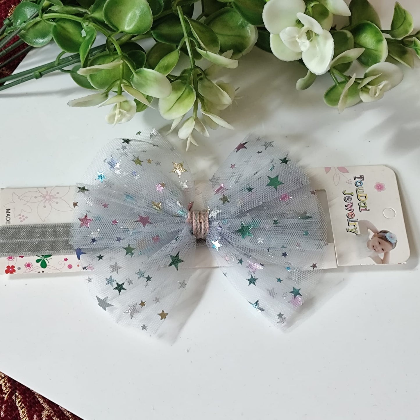 Grey Baby Star Shine Headband