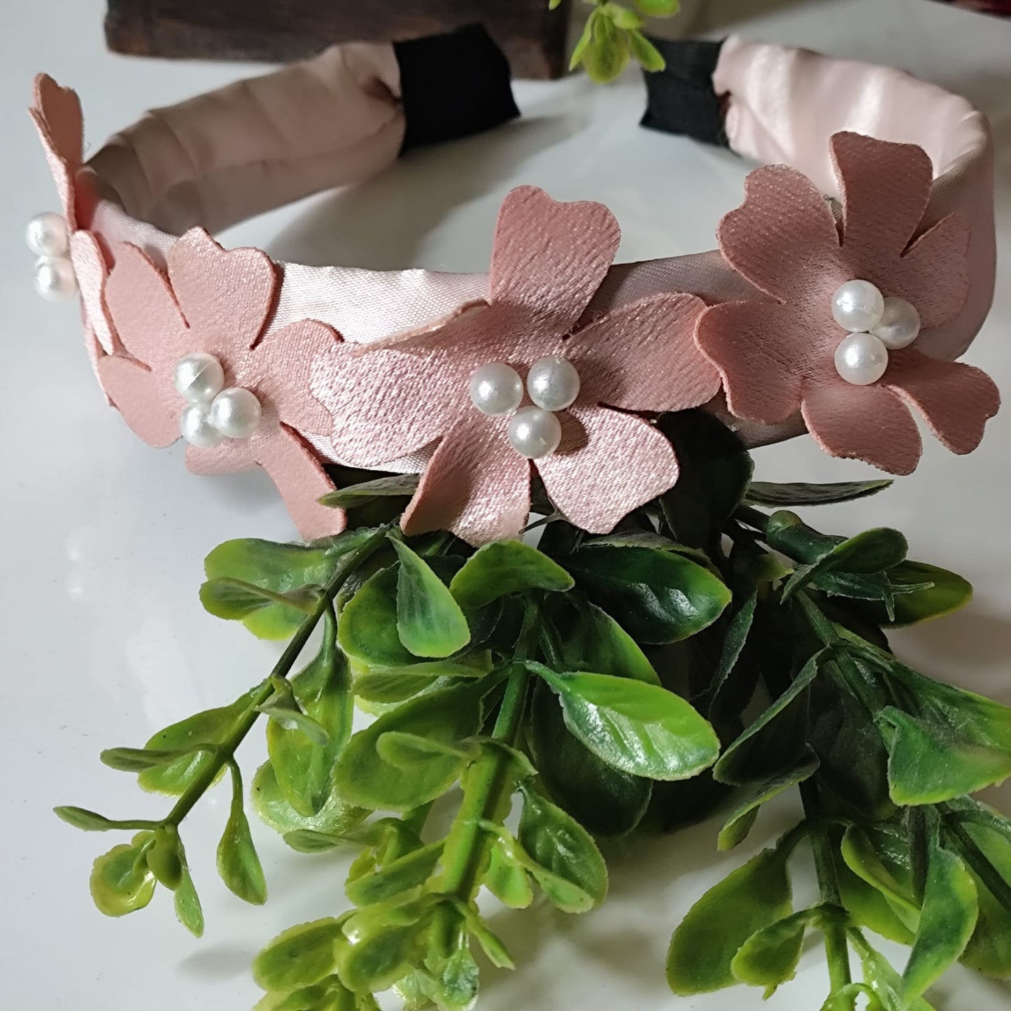 Peach Petal Pearl Hairband
