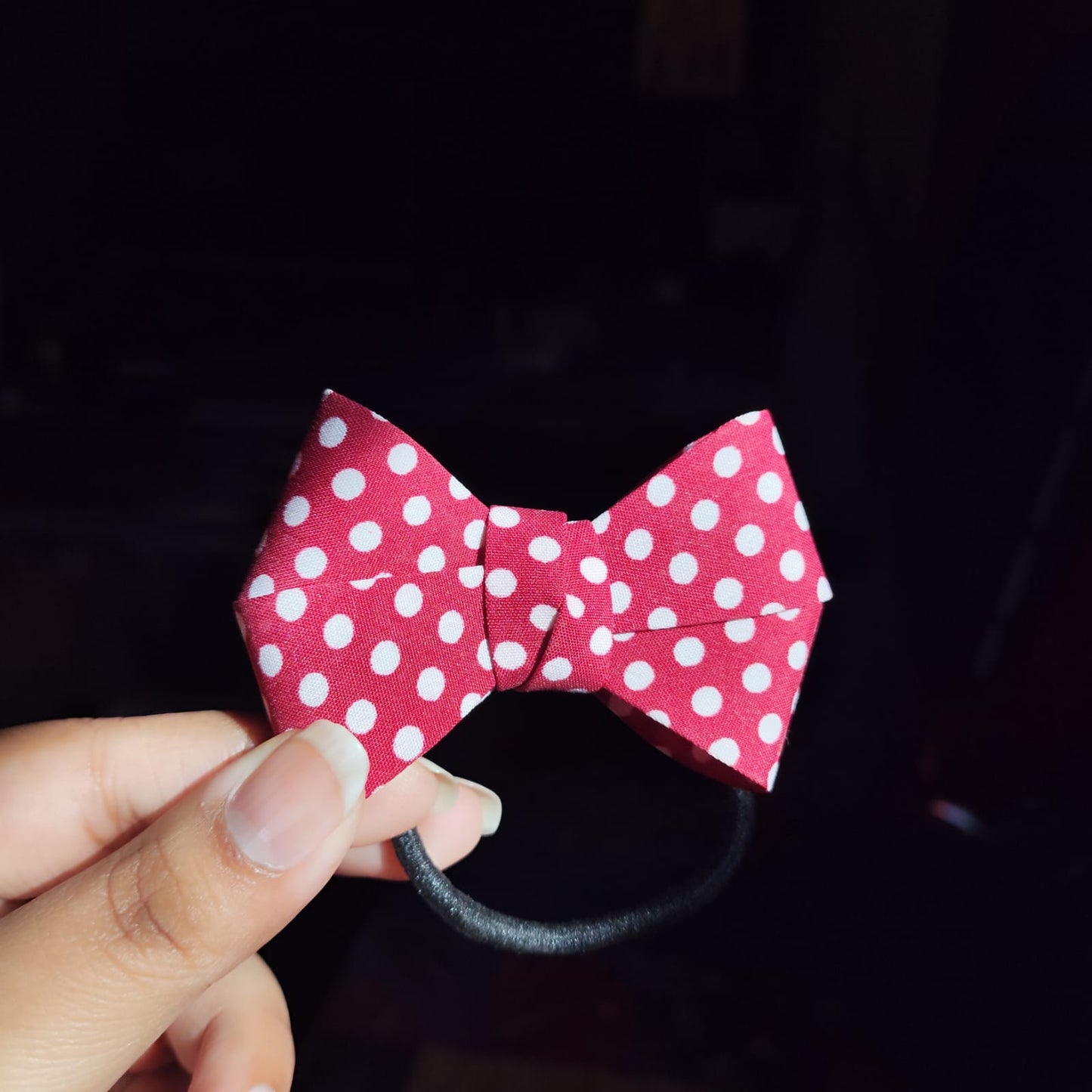 Bow Magic Polka Dot Hair Rubbers