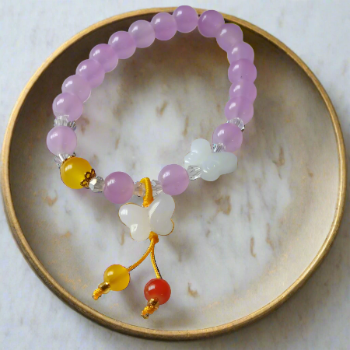 White butterfly purple Trendy Korean bracelets
