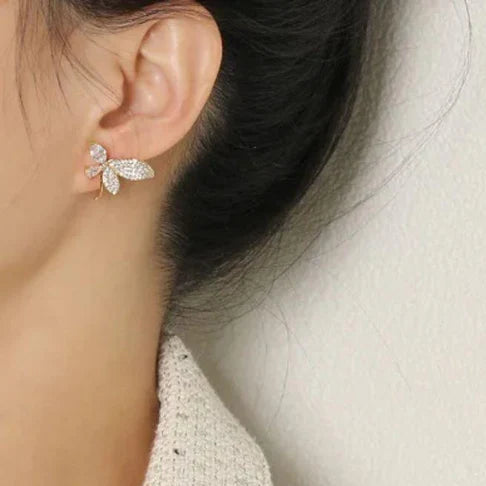 Winged Wonders Statement Studs Earrings