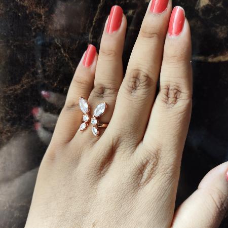 Anti Tarnish Korean Butterfly Bliss Rose Ring