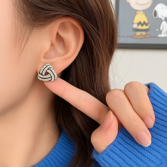 Gold Goddess Statement Studs Earring