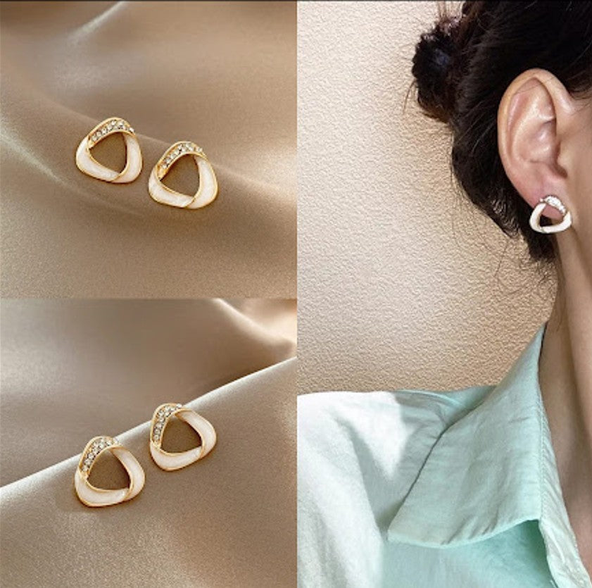 Celestial Glow Minimal Studs Korean Fashion Earrings