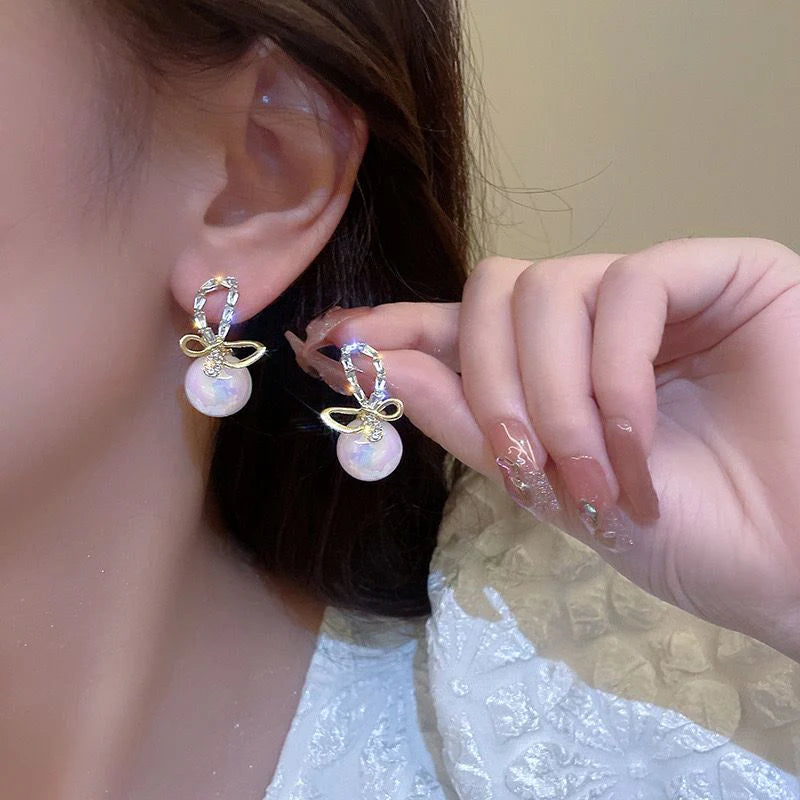 Classic Pearl Statement Studs Earrings