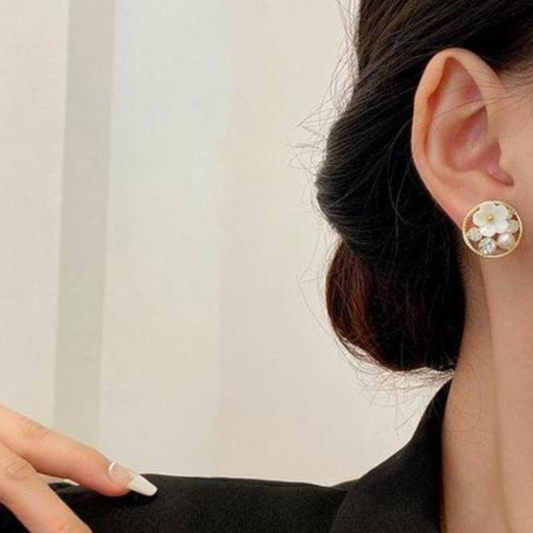 Pearl Blossom Stud Earring