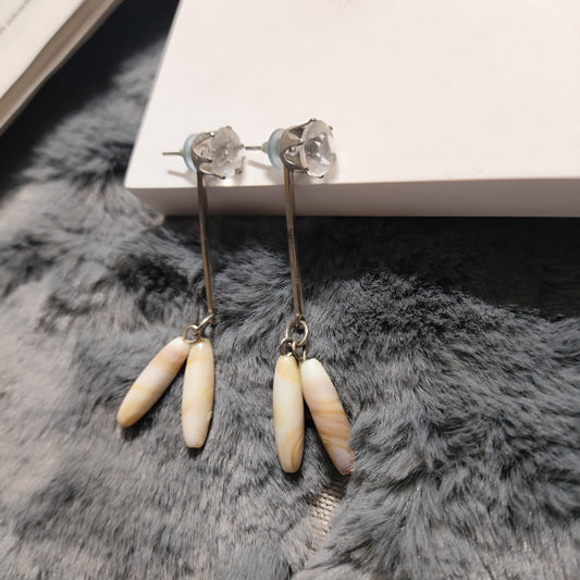 Crystal Shell Drop Earrings