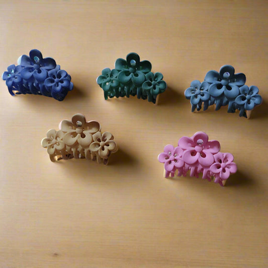 Floral Charm Hair Clips
