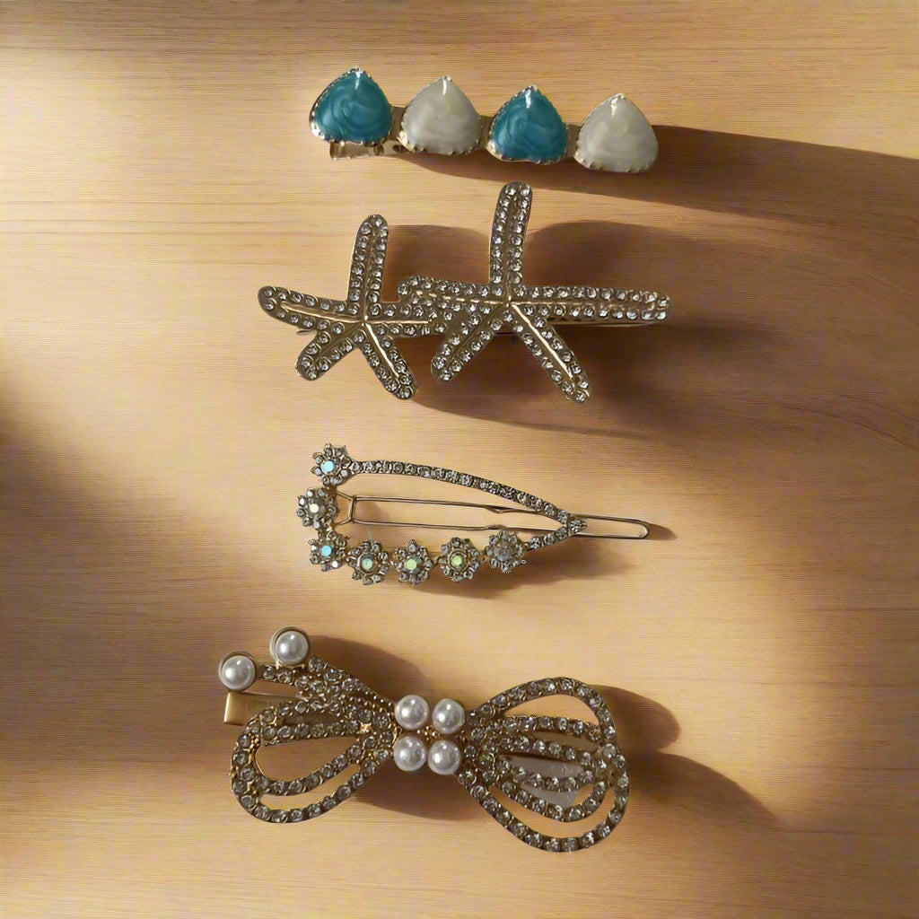 Korean Gold Tone Hair Clip Set_Combi-1
