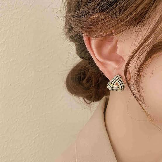 Gold Goddess Statement Studs Korean Fashion Earring